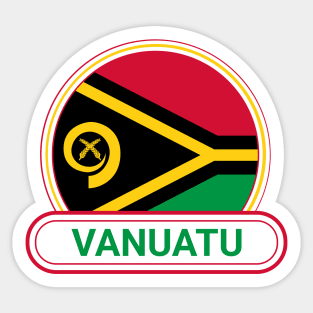Vanuatu Country Badge - Vanuatu Flag Sticker